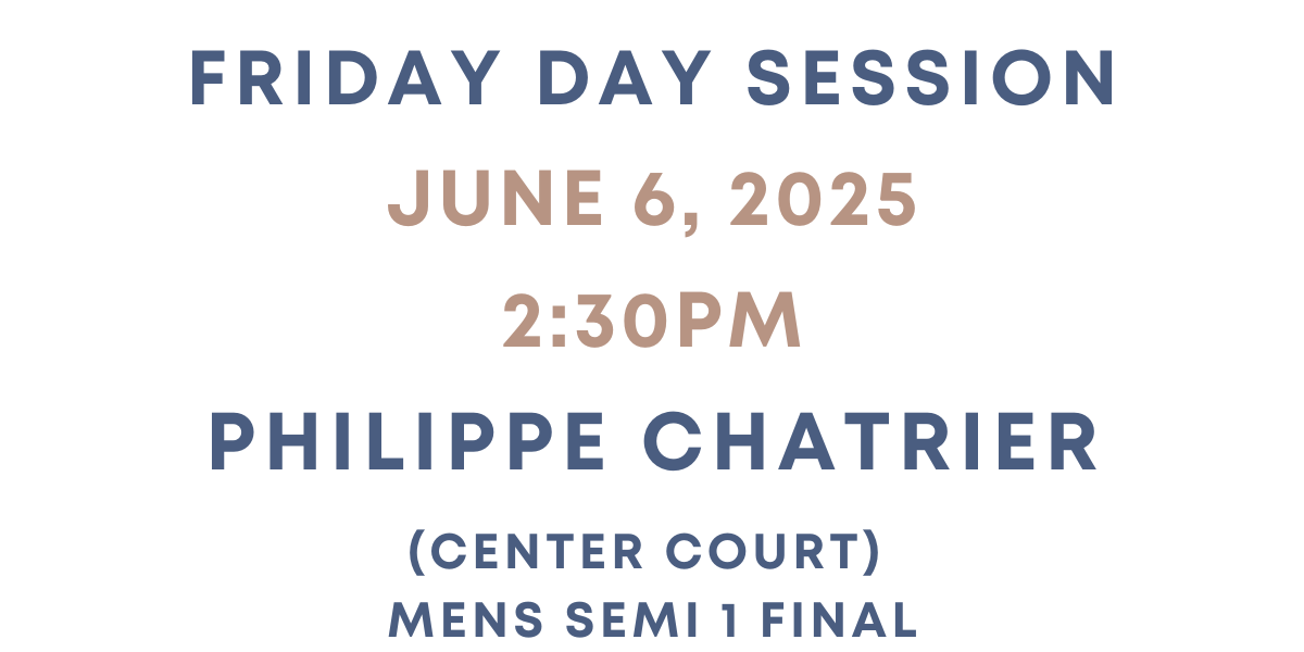 French Open Tickets 6/6/2025 - Friday Day Session - Philippe Chatrier (Center Court) Mens Semi Final 1