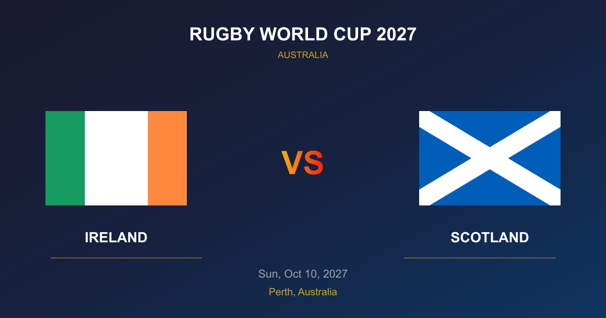 Ireland vs Scotland - Rugby World Cup 2027 - Perth