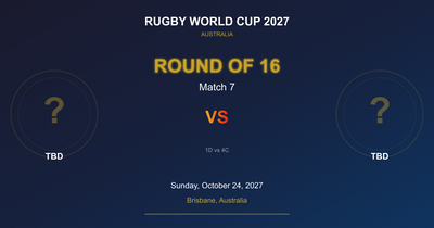 Round of 16 Match 7 - Rugby World Cup 2027 - Brisbane