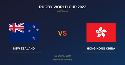 New Zealand vs Hong Kong China - Rugby World Cup 2027 - Melbourne