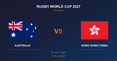 Australia vs Hong Kong China - Rugby World Cup 2027 - Perth