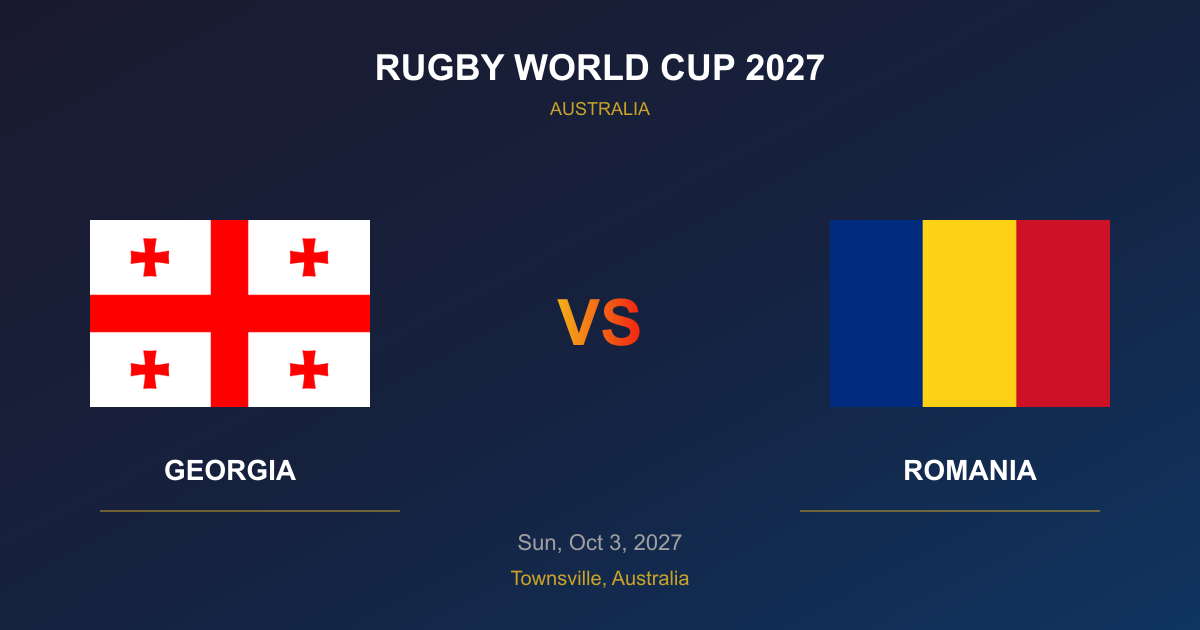 Georgia vs Romania - Rugby World Cup 2027 - Townsville