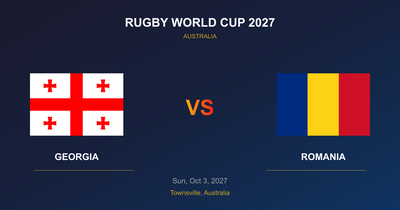 Georgia vs Romania - Rugby World Cup 2027 - Townsville