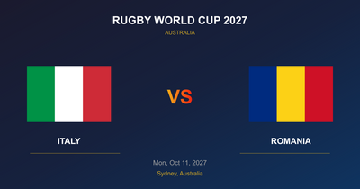 Italy vs Romania - Rugby World Cup 2027 - Sydney