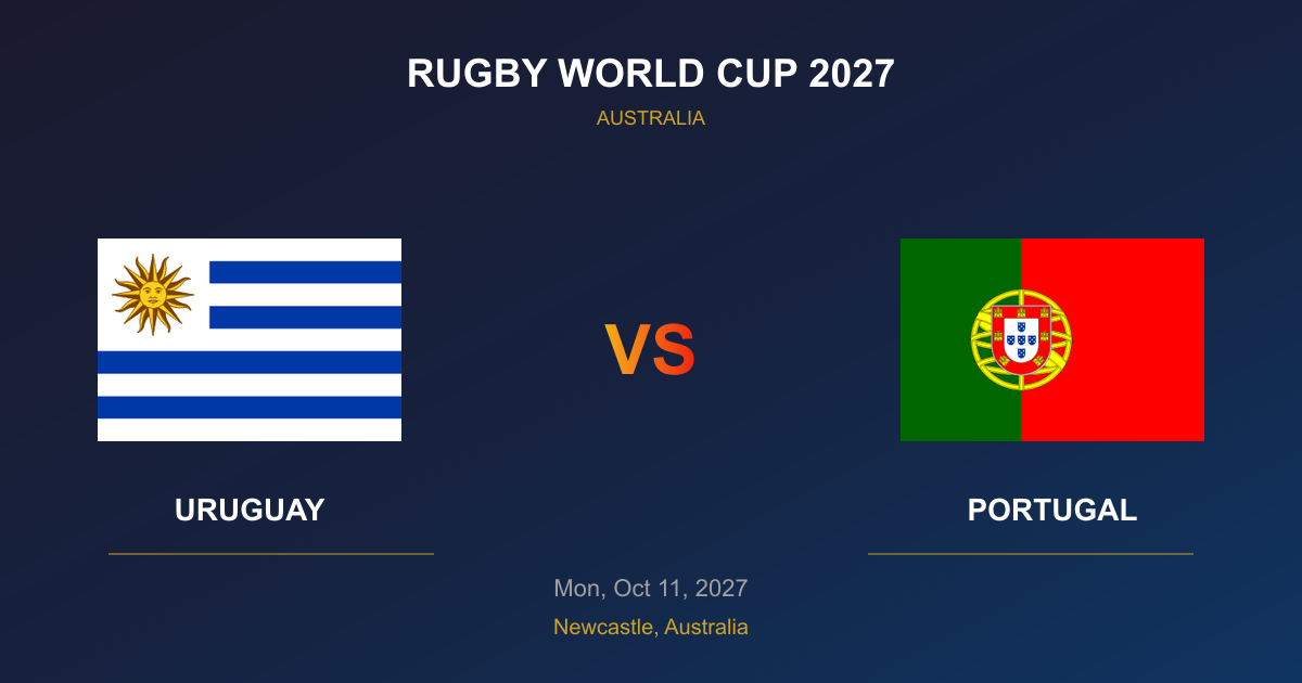 Uruguay vs Portugal - Rugby World Cup 2027 - Newcastle