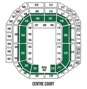 Wimbledon Centre Court debenture seating chart